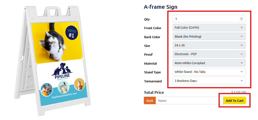 Brochure folding options.