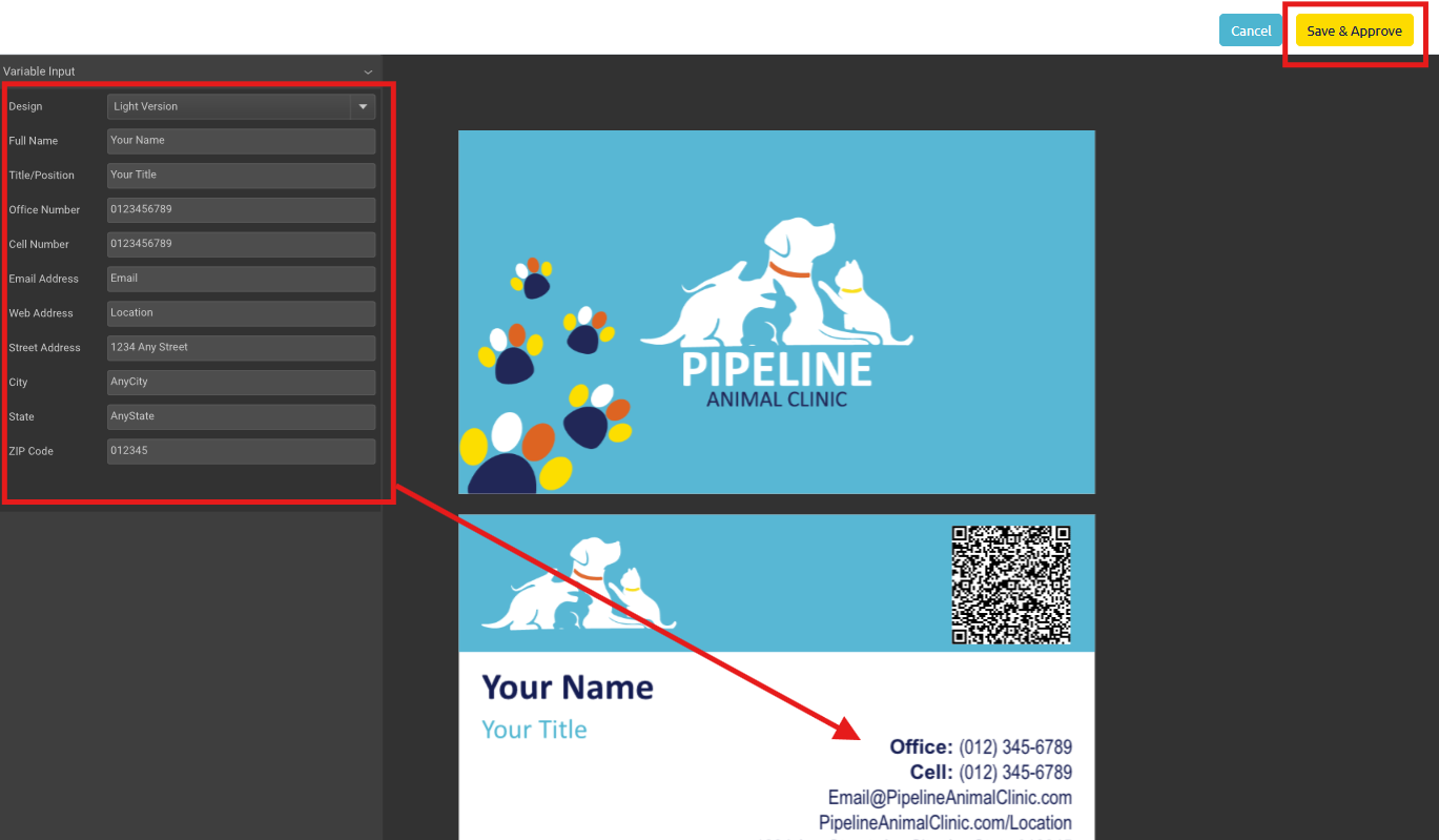 Brochure folding options.
